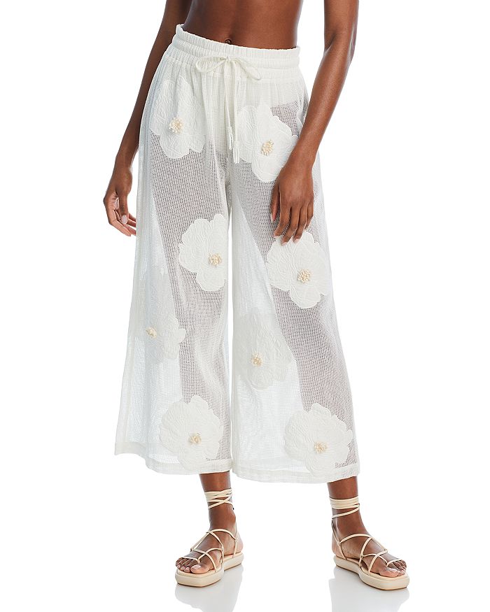 FARM Rio Flower Mesh Swim Cover Up Pants Bloomingdale's