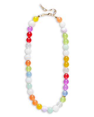 Anni Lu Ball Mixed Bead Collar Necklace, 15.55-17.32