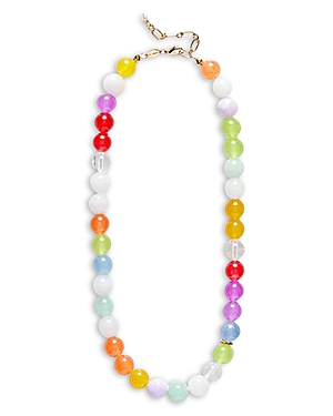 Shop Anni Lu Ball Mixed Bead Collar Necklace, 15.55-17.32 In Multi/gold
