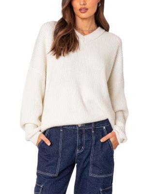 Denny Oversized V Neck Sweater