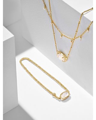 Elisa Cultured Freshwater Pearl & Drusy Stone Adjustable Layered Necklace, 19"