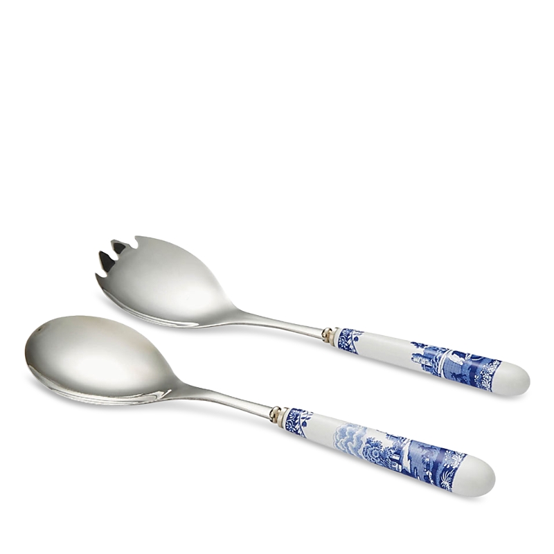 Royal Worcester & Spode Spode Blue Italian Salad Servers In White