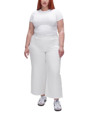 Good Waist Palazzo Cropped Jeans in W001