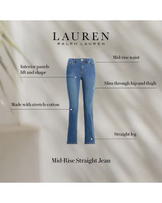 Mid-Rise Straight Jeans in Ocean Blue