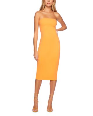 Strapless Twist Bow Flare Mini Dress By Badgley Mischka