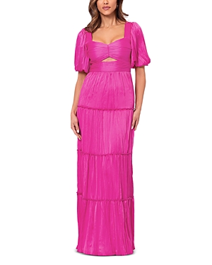 Shop Aqua Pleated Cutout A Line Dress - 100% Exclusive In Pink