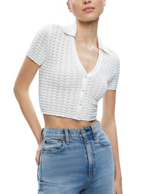 Alice and Olivia - Linda Cropped Polo Top