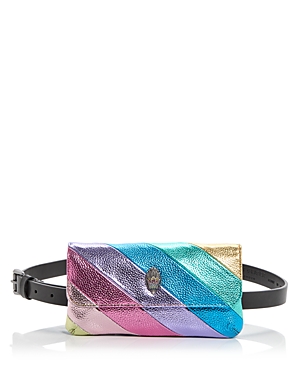 Kurt Geiger Rainbow Belt Bag In Pastel Rainbow