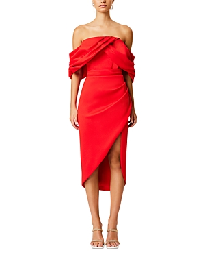 Shop Elliatt March Off The Shoulder Dress In Red
