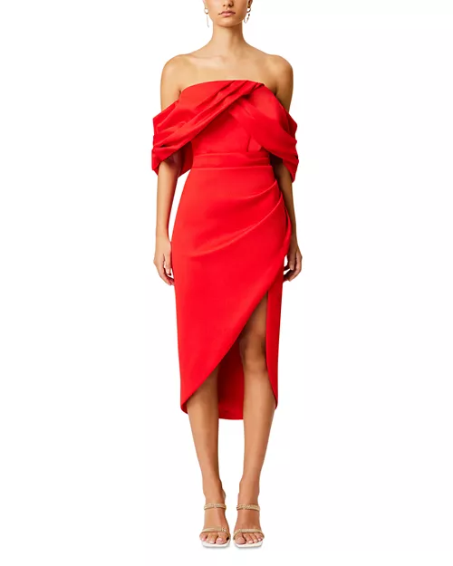 march off the shoulder dress