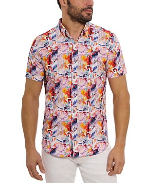 Shop Robert Graham Ledger Printed Short Sleeve Shirt In Multi