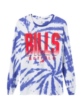 Junk Food Clothing - Unisex NFL Buffalo Bills Game Time Tie Dye Long Sleeve