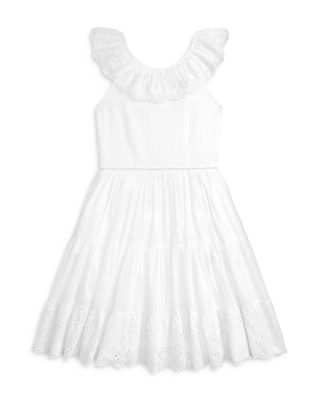 white christmas dresses Antique White Sheer Cotton Voile Eyelet Dress