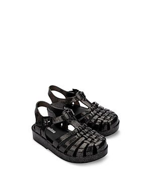 Mini Melissa Girls' Mini Posfin Sandals - Toddler In Black Glitter