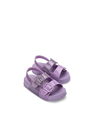 Shop Mini Melissa Girls' Cozy Sandals - Toddler In Lilac/glitter