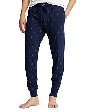 Shop Polo Ralph Lauren Cotton Slim Fit Pajama Joggers In Blue