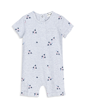 Shop Miles The Label Boys' Fighter Jet Print Romper - Baby In Lt Heather Gray
