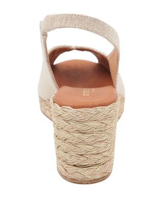 Women's Audrey Slip On Slingback Espadrille Wedge Pumps