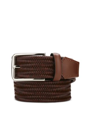 Woven Leather Stretch Belt - Exclusive
