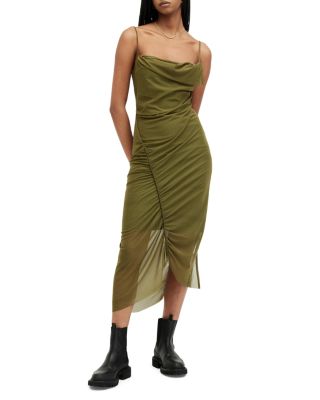 Allsaints Ulla Mesh Midi Dress