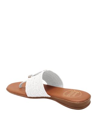 Women's Nice Slip On Woven Slide Thong Sandals