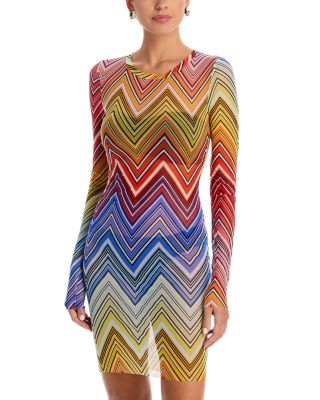 Missoni - Printed Long Sleeve Dress Swim Cover-Up