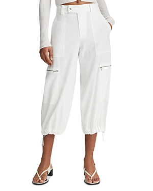 Shop Vince Parachute Cropped Pants In Off White