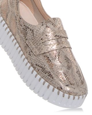 Ilse Jacobsen Women's Tulip Snake Embossed Slip On Sneakers