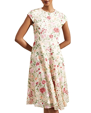 Hobbs London Tia Floral Embroidered Dress