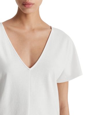 V Neck Flutter Sleeve Tee