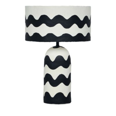  Tropea Waves Papier Mache Table Lamp