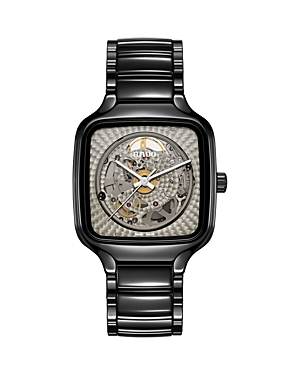 Shop Rado True Square Watch, 38mm X 44mm In Silver/black