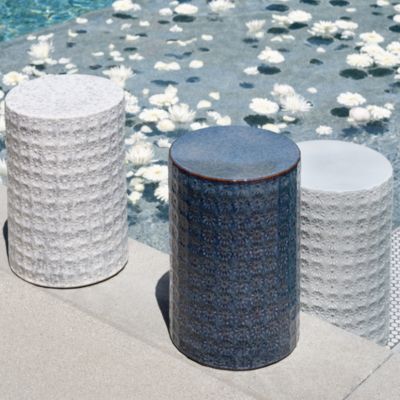 Wildflower Indoor/Outdoor Ceramic Side Table