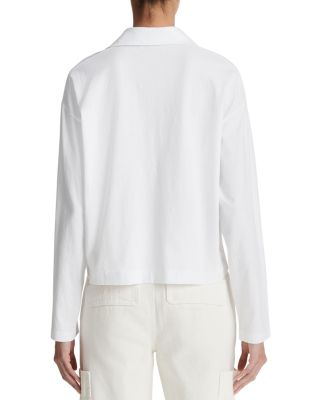 Cotton Long Sleeve V Neck Top