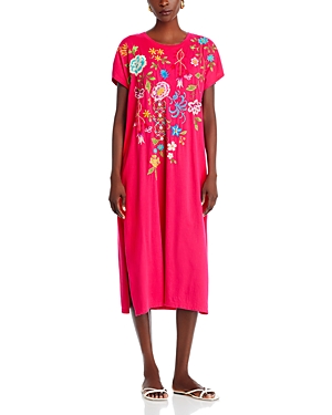 Shop Johnny Was Sheri Relaxed Knit Dress In Ultra Pink