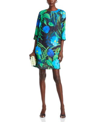 Floral Crepe A Line Dress
