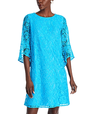 Shop Caroline Rose Julia Lace Dress In Turquoise