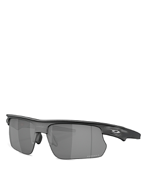 Shop Oakley Bisphaera Rectangular Sunglasses, 68mm In Black/gray Polarized Solid