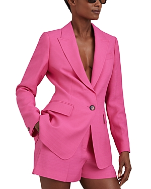 Shop Reiss Hewey Single Button Blazer In Pink