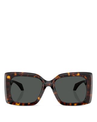 Medusa Plaque Square Sunglasses, 54mm