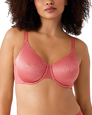Shop Wacoal Back Appeal Jacquard Underwire Bra In Mineral Red