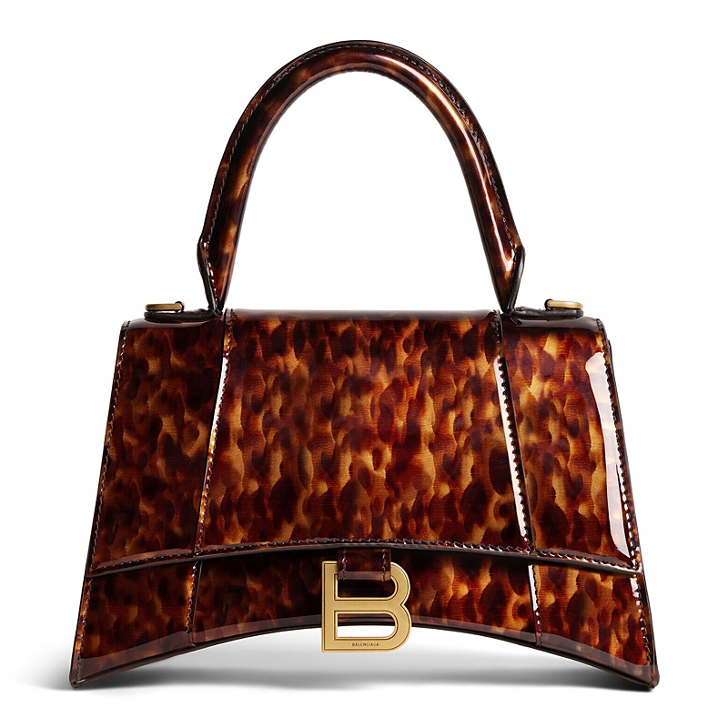 Balenciaga Hourglass Small Handbag Tortoise Shell Print