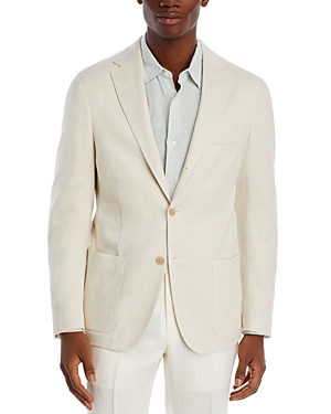 Shop Eleventy Linen & Cotton Jersey Unstructured Slim Fit Sport Coat In 02 Sand