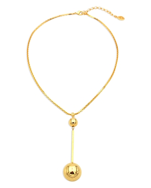 Shop Ben-amun 14k Yellow Gold Plate Ball & Bar Necklace, 17-19
