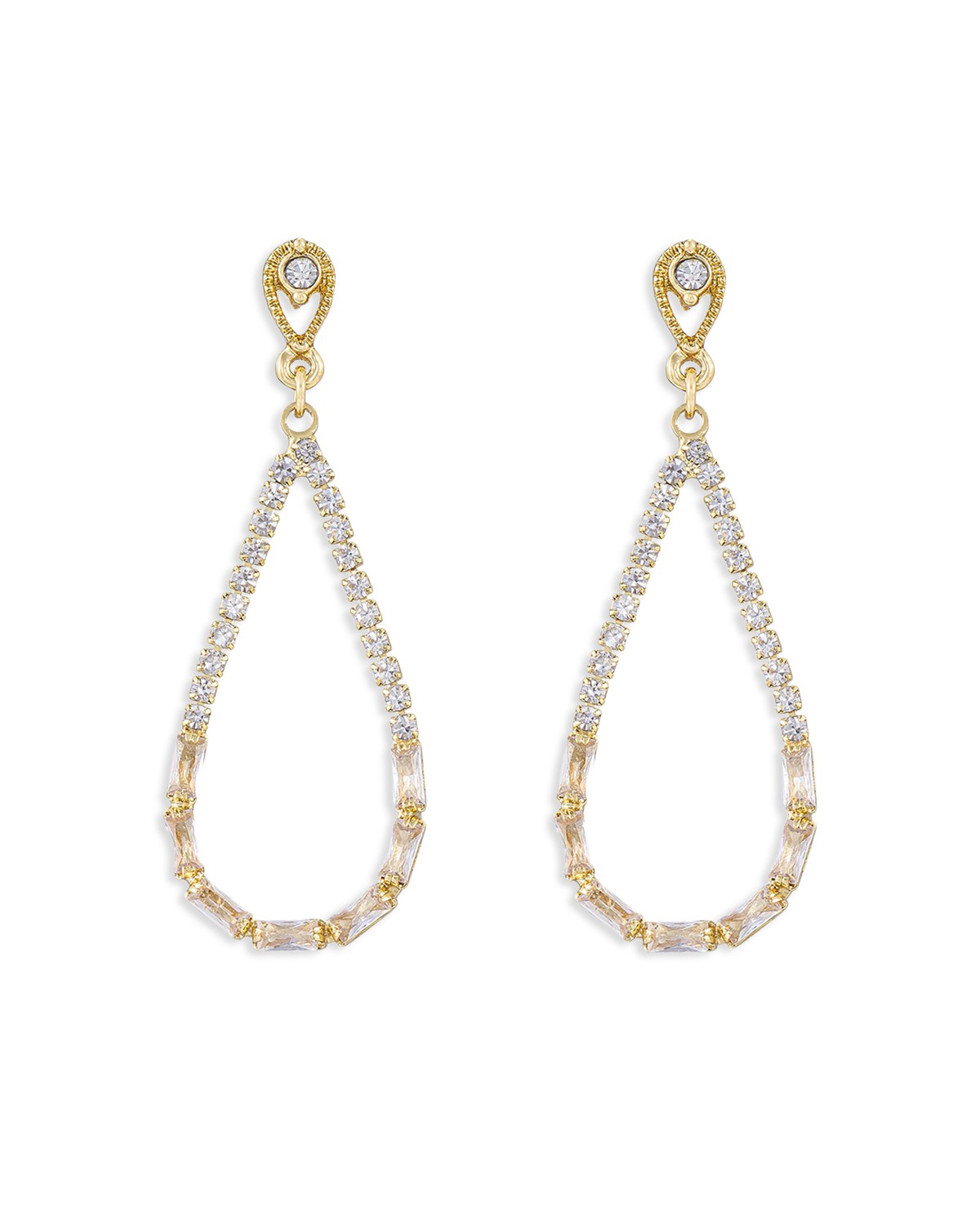 Angels City Crystal Open Drop Earrings