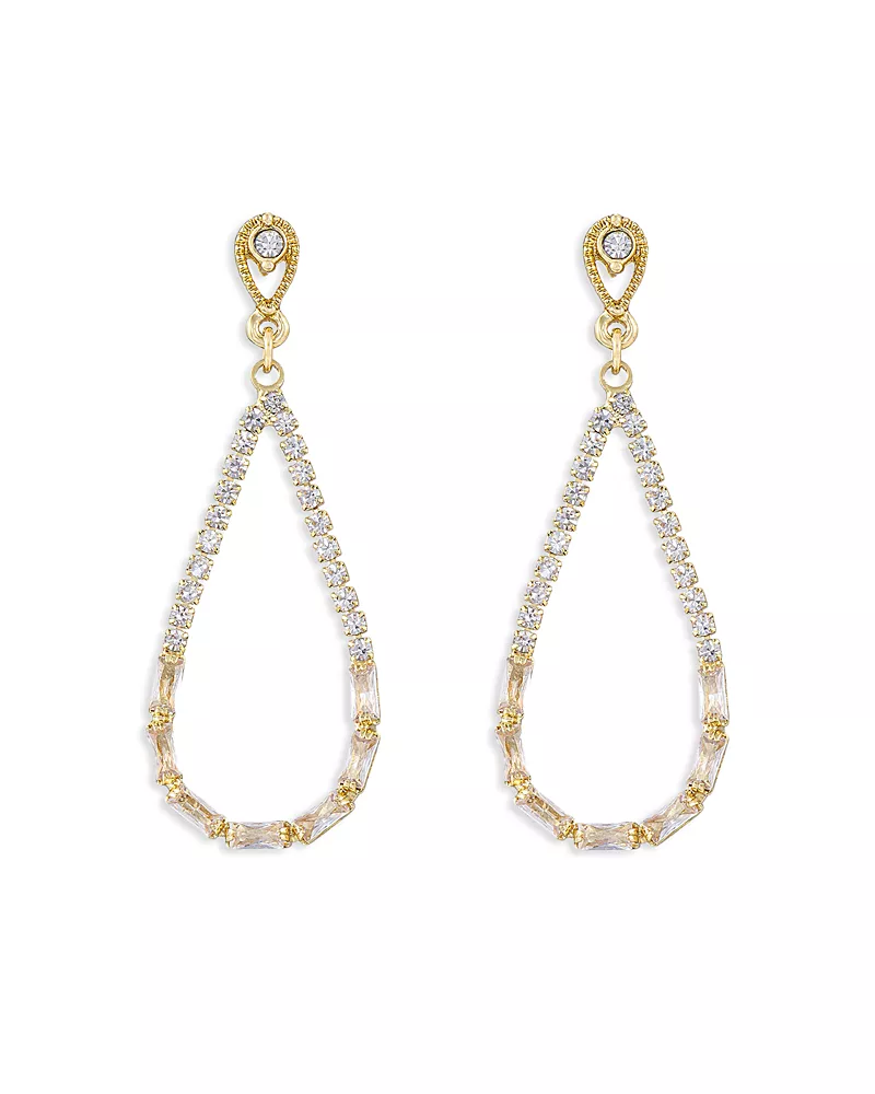 Ettika Angels City Crystal Open Drop Earrings