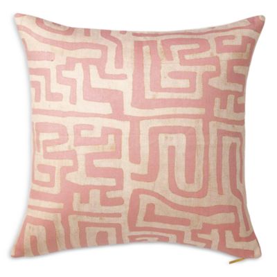 St. Frank Terracotta Classic Kuba Cloth Decorative Pillow, 26 x 26