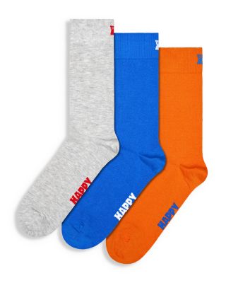 Happy Socks Solid Crew Socks, Pack of 3