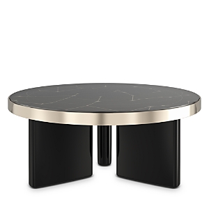 Shop Caracole Umbra Large Cocktail Table In Black/gold