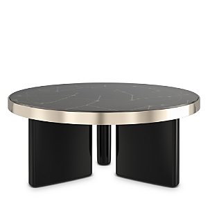 Caracole Umbra Large Cocktail Table In Black/gold
